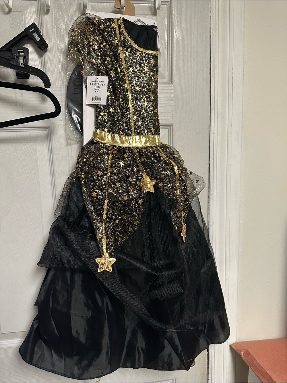 Kids Starry Black and Gold Tutu Costume Dress